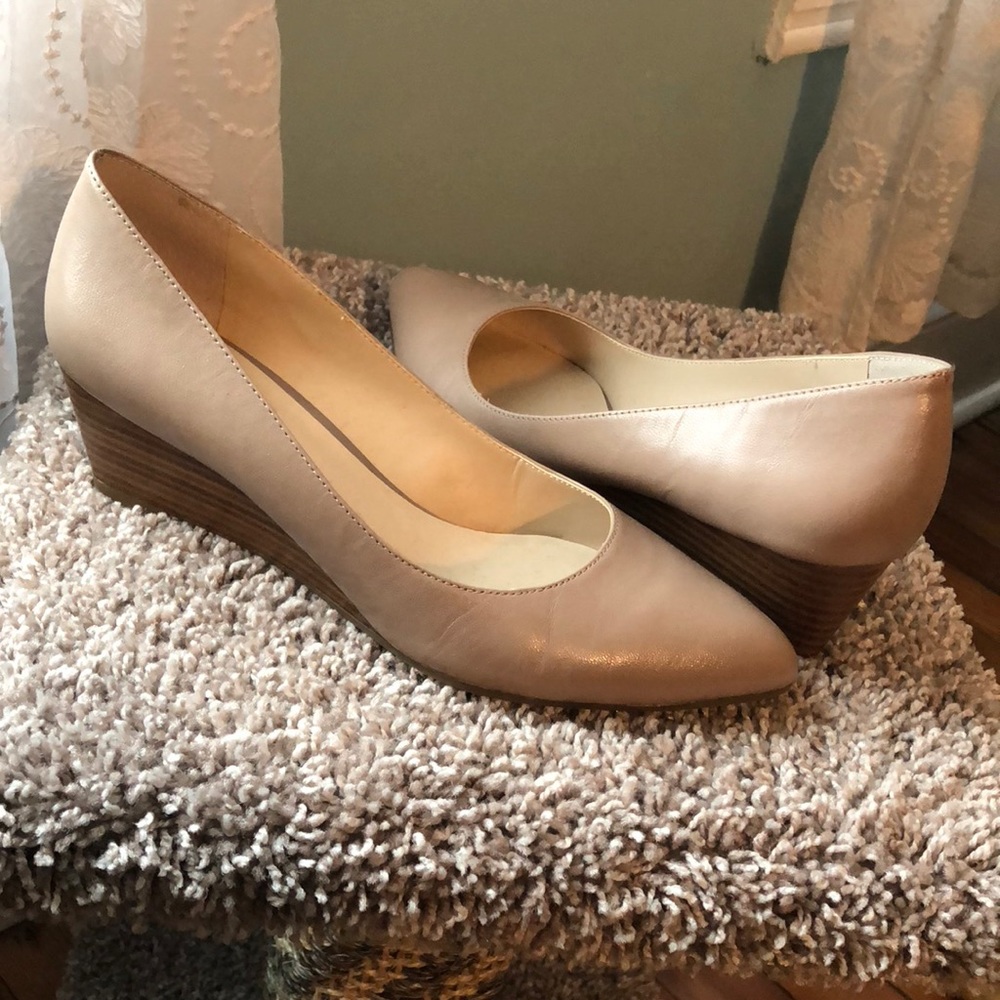 Tan Wedge Pumps